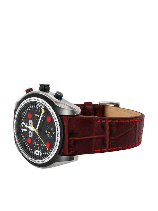Dolce & Gabbana Performance Ceas Bărbați 30mm Baterie Cu Curea Din Piele Maro