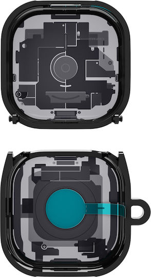 Spigen Ultra Hybrid Θήκη Σιλικόνης / Πλαστική με Γάντζο σε Μαύρο χρώμα για Samsung Galaxy Buds 4 / 4 Pro