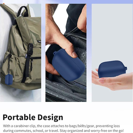 Techsuit Smooth Ultrathin Θήκη Σιλικόνης σε Navy Μπλε χρώμα για Galaxy Buds4 / 4 Pro