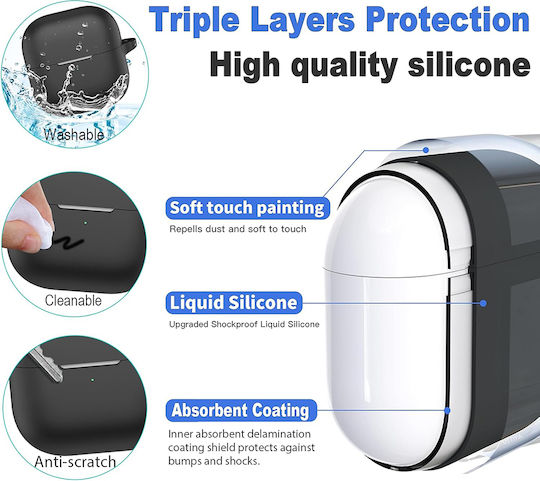 Techsuit Smooth Ultradünne Silikon-Hülle in Schwarz für Huawei FreeClip 2