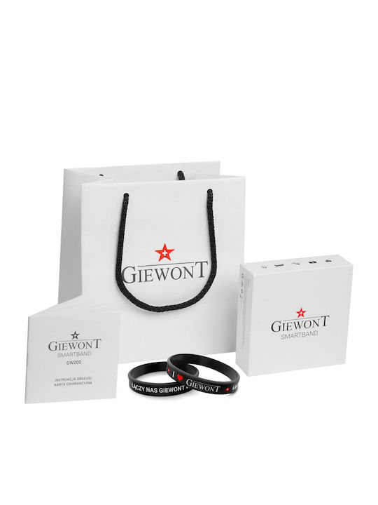 Giewont Gw200-3 Schwarzes Lila Smartwatch 2 Armbänder