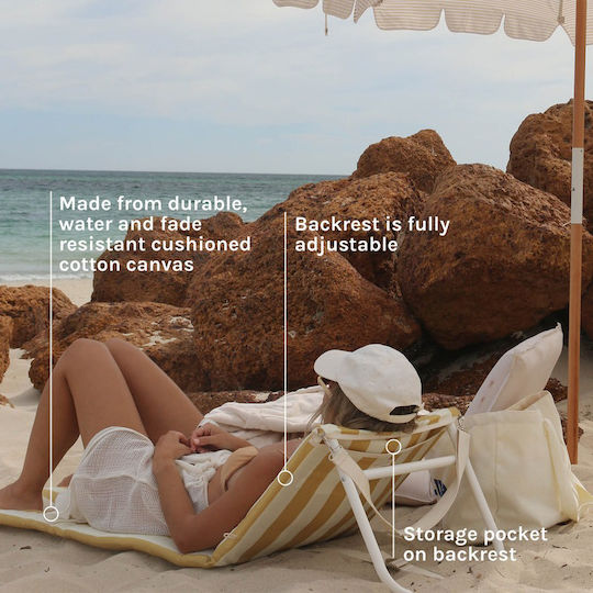 Sunnylife Mango Bay Beach Sunbed Yellow Foldable