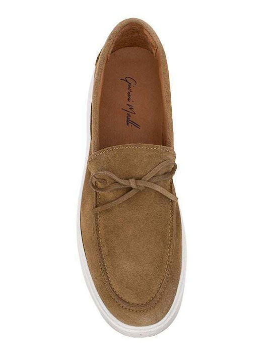 Suede Ανδρικά Loafers σε Καφέ Χρώμα