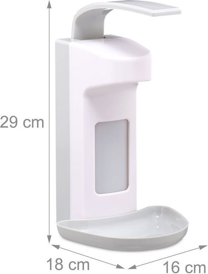 Set 2 Dispensers Disinfectant Liquid Soap Relaxdays 500 Ml Plastic White