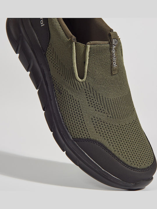 Stoff Herren Slip-Ons Grüne