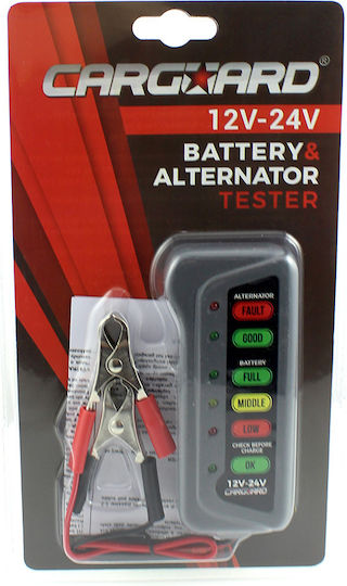 12-24v Тестер За Акумулатори Тестер На Алтернатор Проверка На Зареждане Led 15a 25 См Кабел