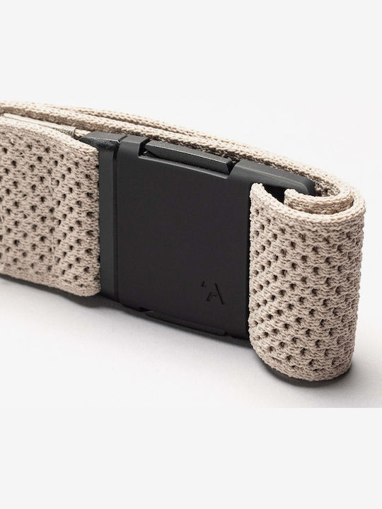 Elastic Men's Knitted Webbing Belt Beige