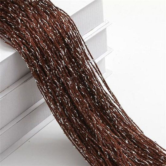 Door Curtain Tassels Decor String Glitter 100x200cm Brown