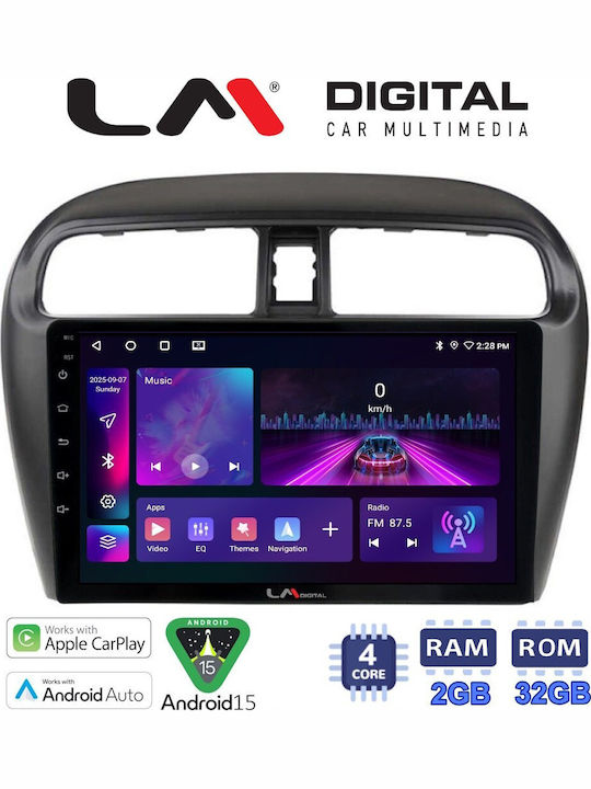 LM Digital Auto-Audiosysteme für Mitsubishi Space Star 2013 Bluetooth USB Eingebautes Wi-Fi GPS Apple CarPlay Android Auto
