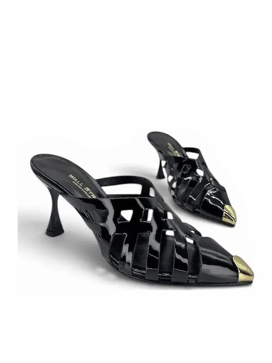 Mules With Heel In Black Colour