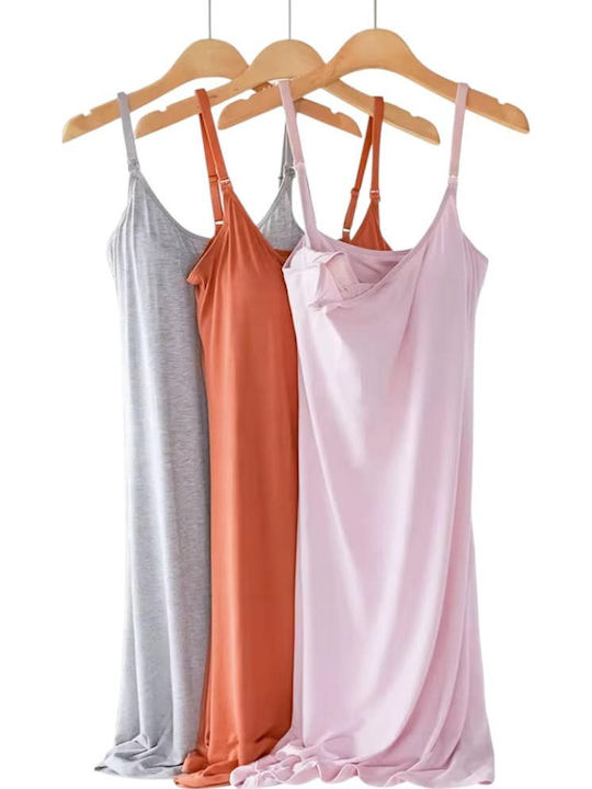 Queen Mother Maternity & Breastfeeding Nightgown Light Gray