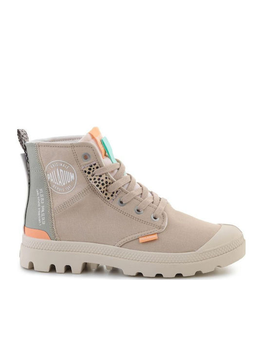 Palladium Pampa Γυναικεία Ορειβατικά Μποτάκια Μπεζ