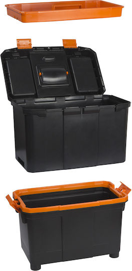 Plastic Tool Box Wheels Organizer Separable Into 2 Parts 18 Inch