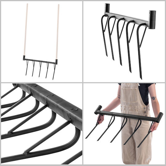 Hand Soil Loosening Cultivator Strong Metal Garden Tool Without Handle