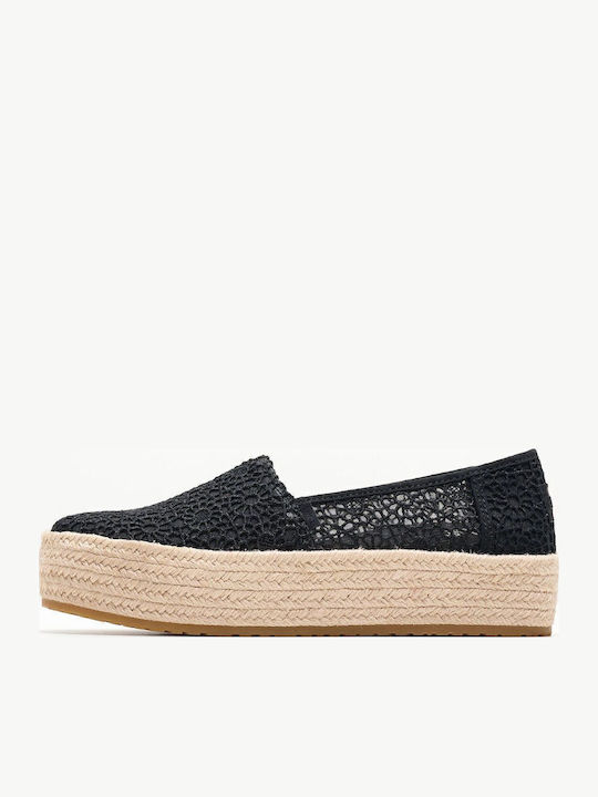 Valencia Women's Fabric Espadrilles Black