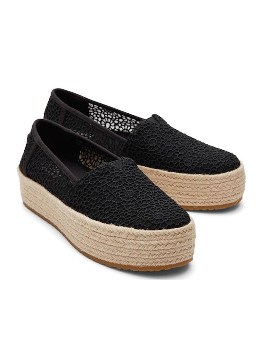 Valencia Women's Fabric Espadrilles Black
