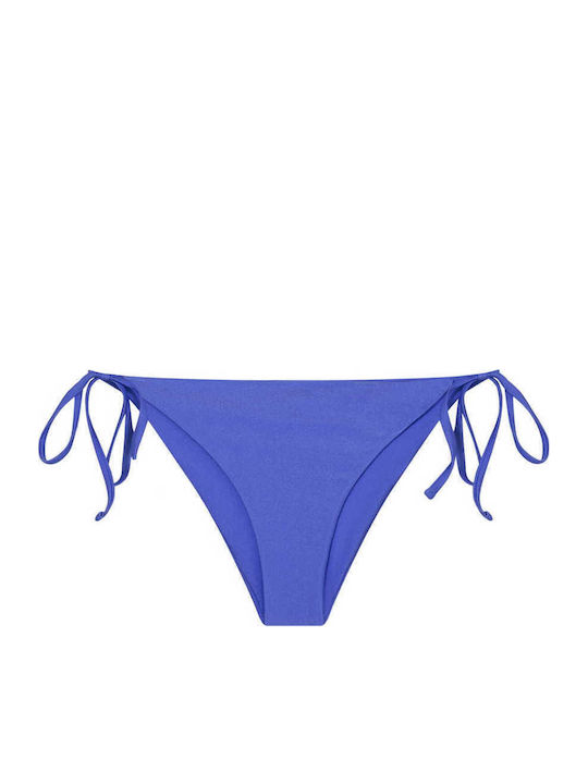 Celestino Bikinihosen Damen Slip Mit Schnürung Blau