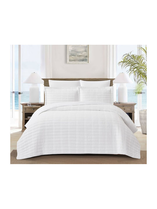 Liolios Home Sabina Σετ Κουβερλί Υπέρδιπλο Off White 220x240cm 3τμχ