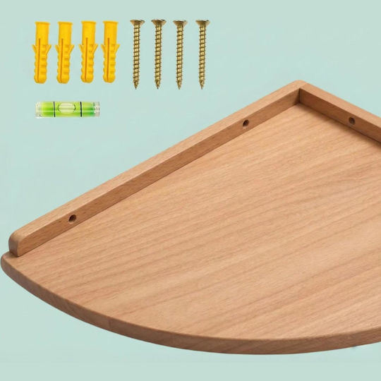 Corner Wall Shelf Natural
