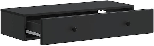 Wandregal Schwarz 87.5x34.5x17cm