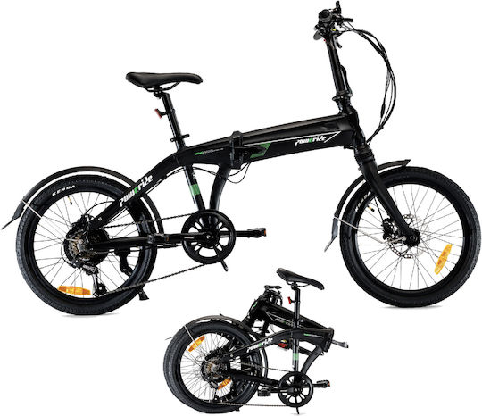 PowerRIDE Folding 20 14Ah Hydro 20" Black Foldable Electric City Bicycle