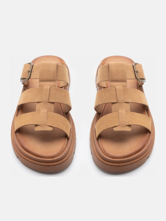 Γυναικεία Σανδάλια Flatforms Καφέ