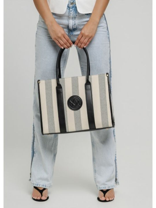 Fabric Women's Tote Handbag Black