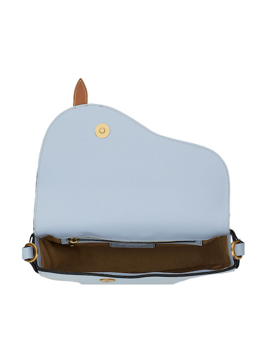 Leather Women's Shoulder Bag Blue