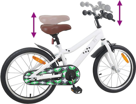 vidaXL 18" Kids' Mountain Bike White