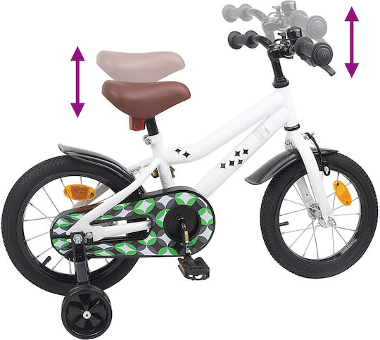vidaXL 12" Kids' Bicycle Mountain Bike White