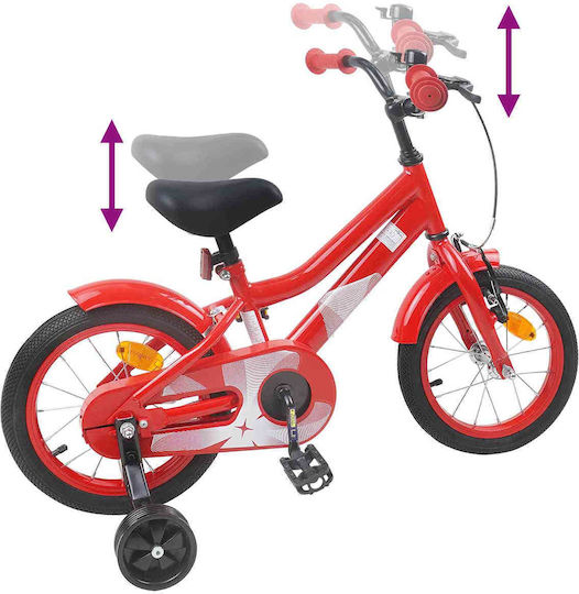 vidaXL Bicicletă Copii BMX 14" Roșie