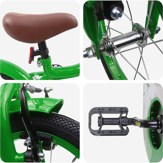 vidaXL 14" Παιδικό Ποδήλατo BMX Πράσινο
