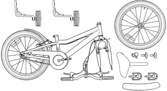 vidaXL 14" Παιδικό Mountain Bike Μαύρο