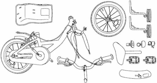 vidaXL 12" Kids' BMX Bicycle White
