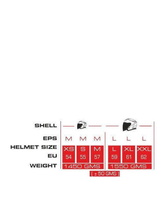 SMK GTJ Solid Бяло Каска Мотор Джет DOT / ECE 22.06 1450гр със Слънцезащита