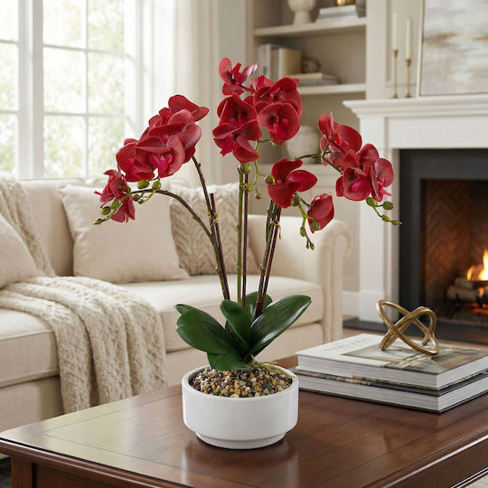 Decorative Artificial Orchid In Pot Natural Look 56 Cm
