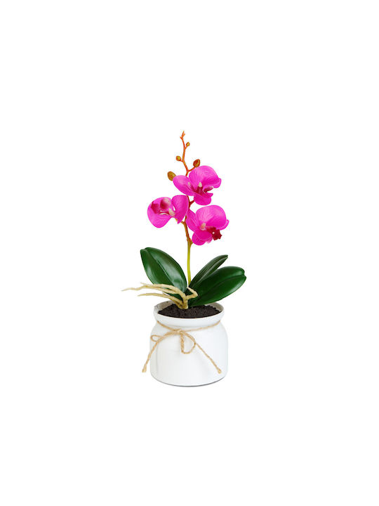 Decorative Artificial Orchid In Pot Natural Look 32.5 Cm