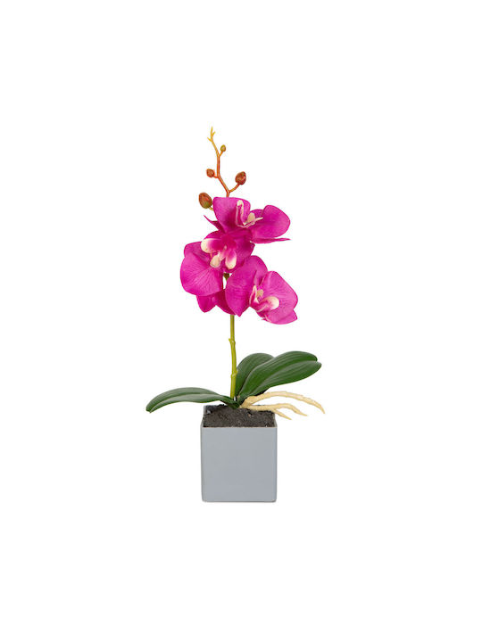 Decorative Artificial Orchid In Pot Natural Look 29.5 Cm