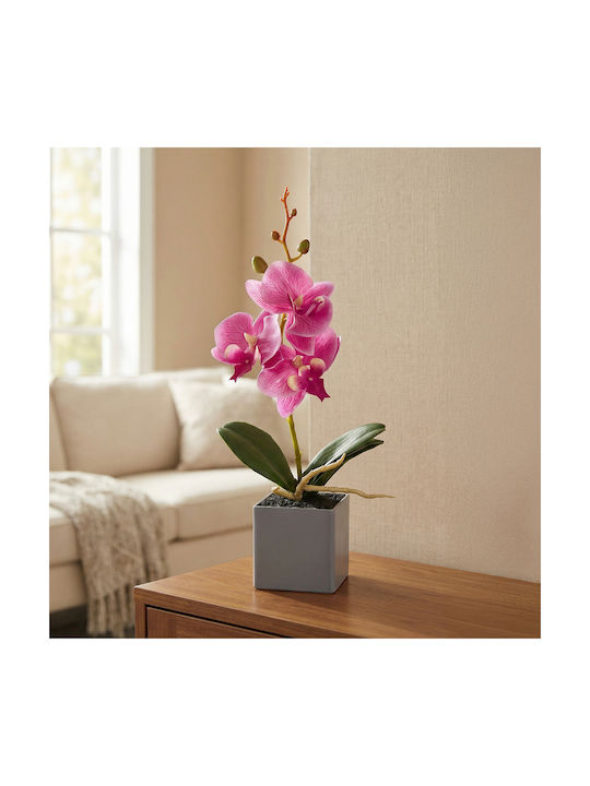 Decorative Artificial Orchid In Pot Natural Look 29.5 Cm
