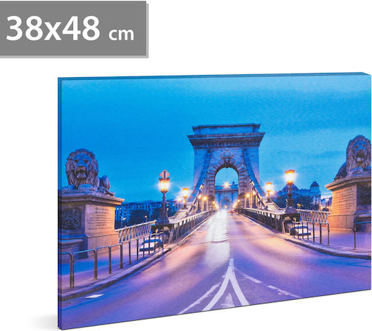 Led Painting Chain Bridge 48 X 38 Cm Wall Decor Warm White Light 2 X Aa Batteries Led Painting Chain Bridge 48 X 38 Cm Wall Decor Warm White Light 2 X Aa Batteries