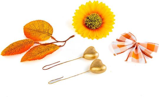 Set Decorațiune De Toamnă 5 Bucăți Frunze Dovleac Floarea Soarelui Culori Calde