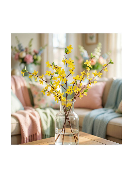 Decorative Forsythia Paste Golden Rain 46 Cm Artificial Branch Yellow