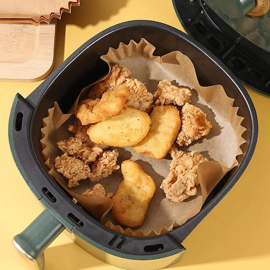 Hârtii de Copt Antiaderente pentru Air Fryer 20x20cm 50 Bucăți