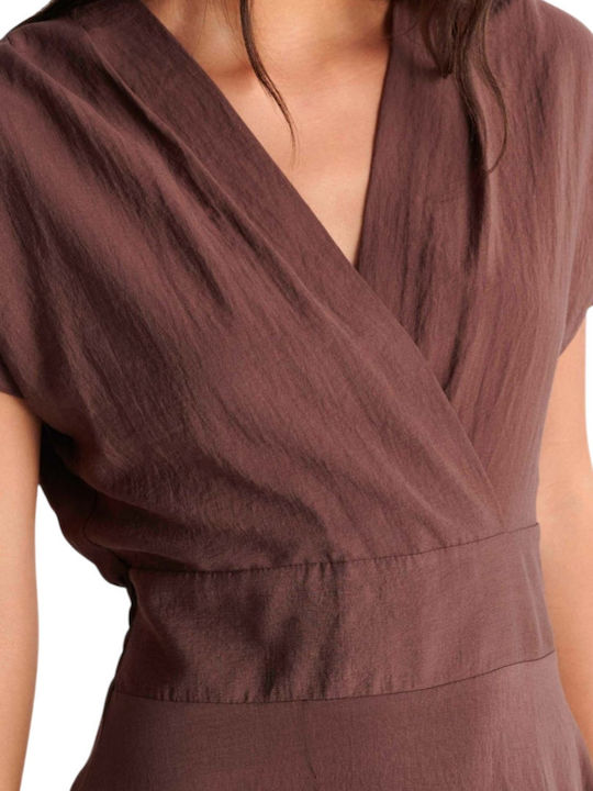 Summer Midi Dress Brown