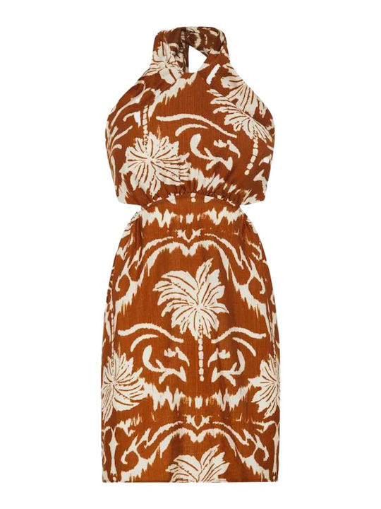 Summer Mini Dress Orange FBL013-107-13 SPICY PUMPKIN