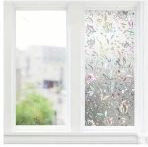 Self-adhesive Window Film Flower Pattern 200x45 Cm