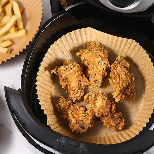 Hârtii de Copt Antiaderente pentru Air Fryer 20x20cm 50 Bucăți