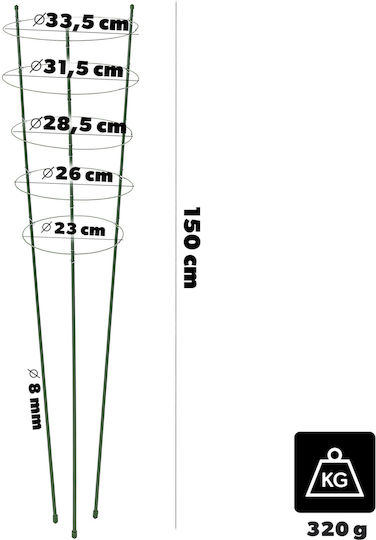 Suport Inelar Pentru Plante Kadax 150 Cm 1 Buc