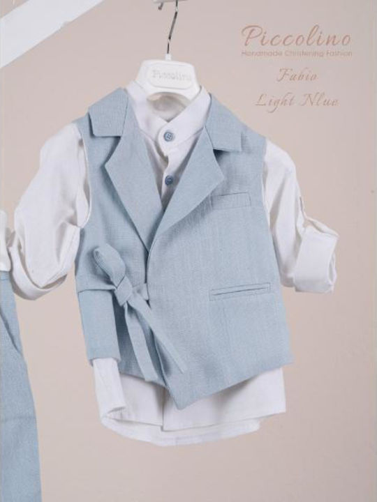 Piccolino Baptism Suit for Boys Fabio Light Blue