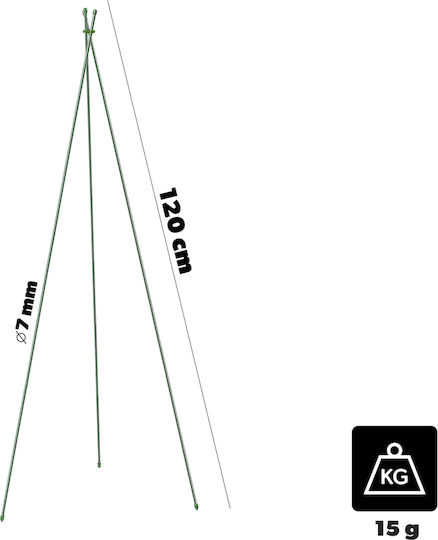 Kadax Conical Garden Stake 3-piece Set 120 Cm 3 Pcs